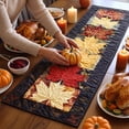 thumbnail image 5 of Aonerit Quilted Maple Leaf Tablecloth, Printed Autumn Dining Decor, Washable Living Room Kitchen Cover, Seasonal Home Party Table Accessory, 5 of 6