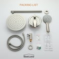thumbnail image 7 of Boyel Living 10 in. Shower System Wall Mount Rain Dual Shower Heads for Bathroom Handheld 2.3 GPM Rainfall Shower Faucet Set 5-Spray Patterns with Hand Shower in Brushed Nickel, 7 of 7