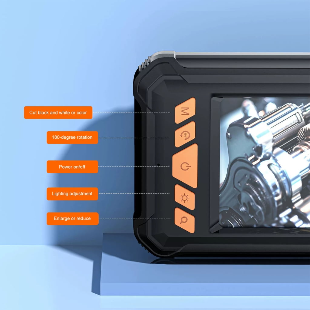 4.3 Inch Industrial Endoscope IP67 Rate 200MP Camera LED Illuminates for Low Light Use
