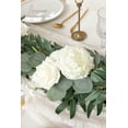 thumbnail image 5 of Artificial Flowers 16pcs 4" Burgundy Blooming Peonies Real Looking Foam Fake Roses with Stems for DIY Wedding Bouquet Dark Red Bridal Shower Centerpieces Floral Arrangements Tables Decorations, 5 of 5