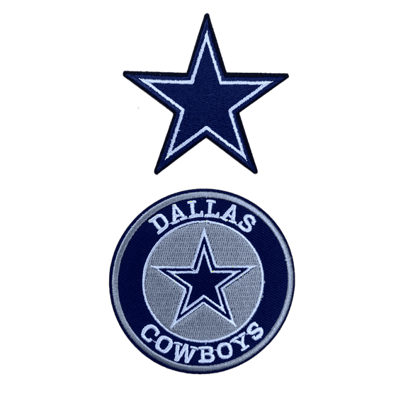Dallas Cowboys Embroidered Iron-on Patch Set of 2
