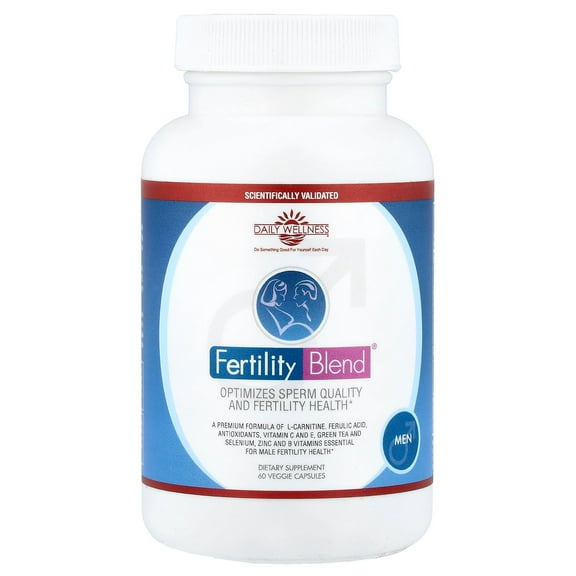 Fertility Blend for Men | Clinically validated Supplement That Naturally Improves Fertility Health | Helps Boost Sperm Count & Strength Needed for Egg Fertilization. 1 Month Supply | 60 Capsules