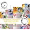 thumbnail image 4 of Watercolor Gnomes Floral Blackout Curtains for Bedroom, Spring Butterflies Flowers Pink Plaid Thermal Insulated Kitchen Drapes with Grommets, Light Blocking Window Treatment, 2 Panels 42" x 45", 4 of 7
