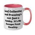 thumbnail image 2 of Leaf Collecting and Pressing is not Just a Hobby. Two Tone 11oz Mug, Leaf Collecting and Pressing Present From, Reusable Cup For Friends, 2 of 2
