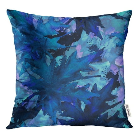 Batik Outdoor Pillows STOAG Tie Dye Watercolor Maple Leaves Shibori Batik for Swimwear Throw Pillowcase Cushion Case Cover 16x16 inch ()