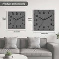thumbnail image 5 of Pure Dark Grey Wooden Wall Clock Silent Non Ticking, Simple Solid Color Square Wall Clocks Battery Operated, Decor Clock for Home Office, Living Room, Kitchen, 12 Inch, 5 of 9
