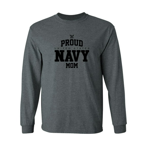 Proud United States Navy MOM Adult Long Sleeve T-shirt