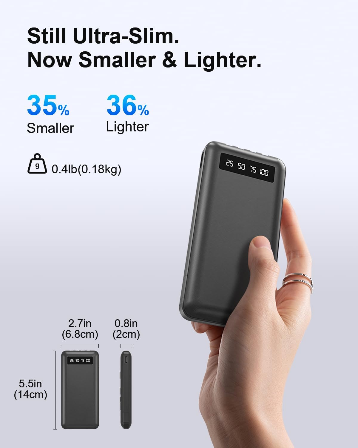 Portable Charger Power Bank with 4 Built in Cables,38800mAh 22.5W External Battery Pack, USB C Fast Charging, Travel Phone Charger for iPhone 17/16/15 Samsung Android iPad(Black,38800mAh)