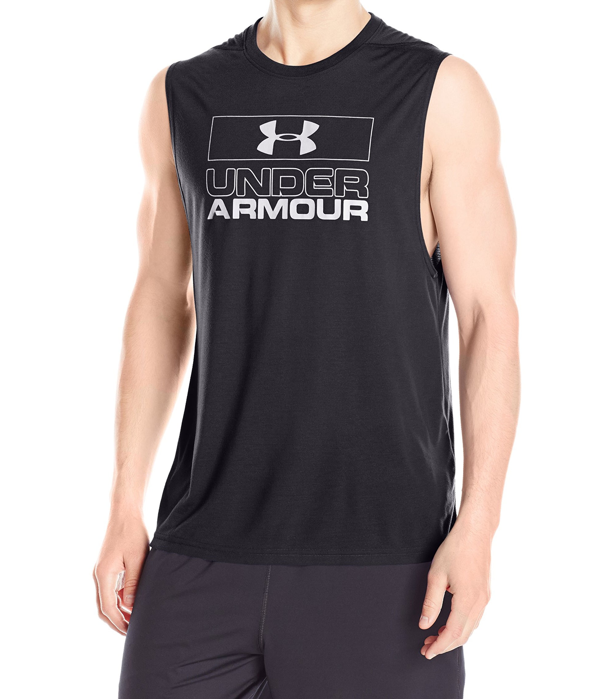 Under Armour - Under Armour NEW Black Mens Size Large L Logo Graphic ...