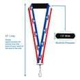 thumbnail image 3 of Mopar Lanyard, Mopar Logo Stripe Blue White Red, Elastic, 3 of 4