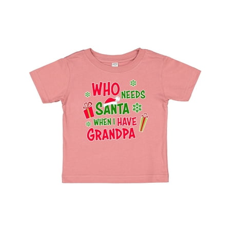 

Inktastic Who Needs Santa when I Have Grandpa Gift Baby Boy or Baby Girl T-Shirt