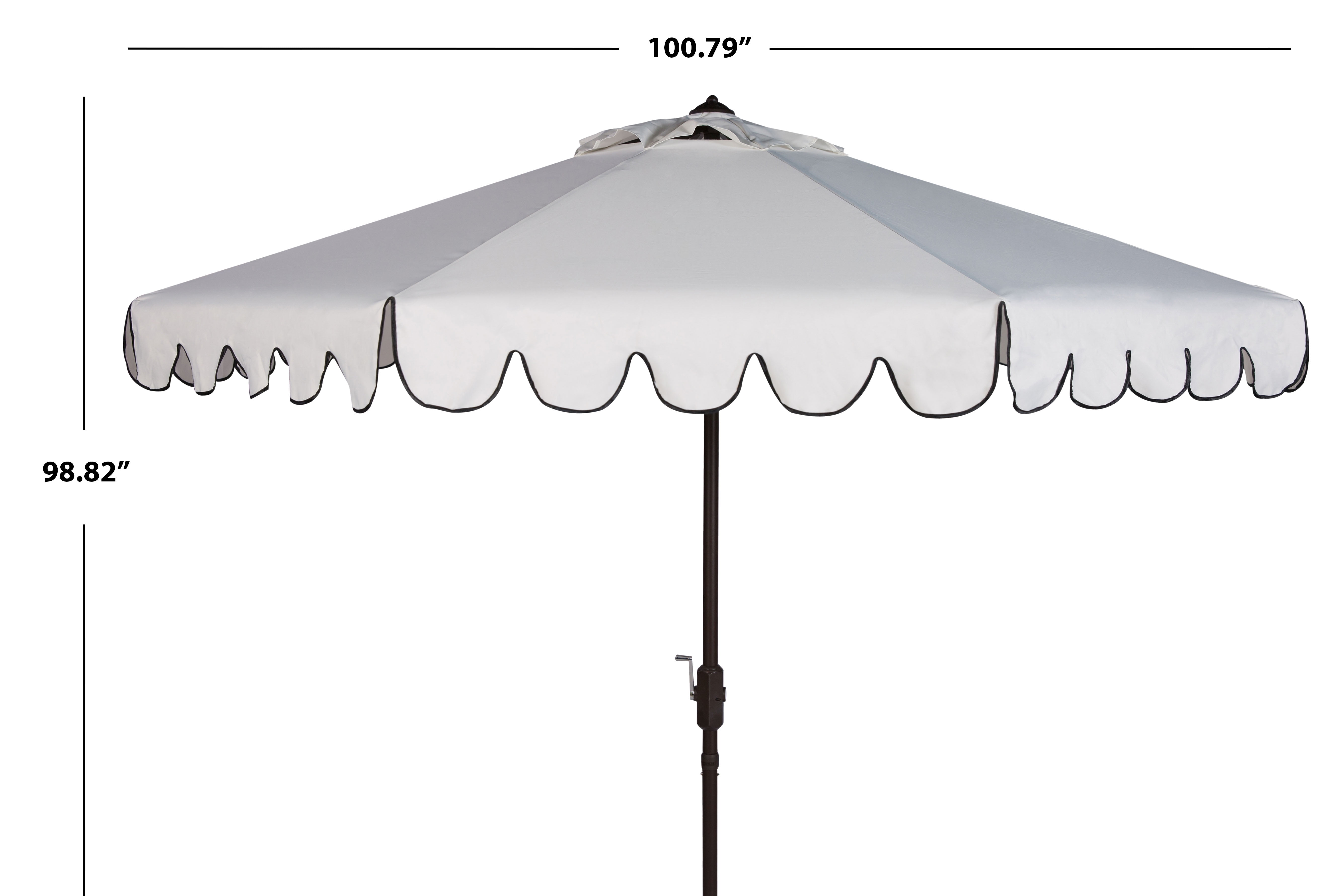 Safavieh Venice 98.82" Solid Print Octagon Tiliting Patio Umbrella
