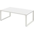 thumbnail image 5 of Royalcraft Patio Furniture Coffee Table, All-Weather Outdoor Aluminum Rectangle Coffee Table with Tempered Glass Table Top, White, 5 of 6