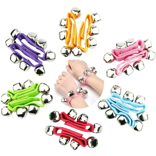 Bangcool 12 Pcs Hochet de Poignet pour Bébé, Clochettes Réglables, Jouet de Développement