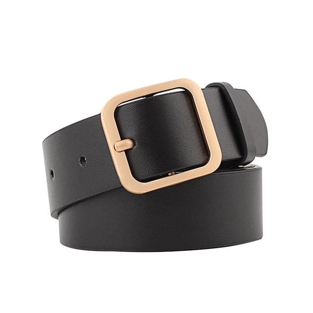 fastboy Ceinture de Robe Femme Solide Boucle Carrée Réglable Décoration Ceinture en Cuir