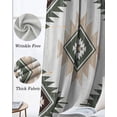 thumbnail image 3 of Sage Green Aztec Blackout Curtains for Bedroom Living Room Darkening Curtains 63 Inches Long Southwest Boho Ethnic Chic Motifs Window Curtain 2 Panels Set Window Treatment Grommet Drapes 42"x63", 3 of 9