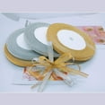 thumbnail image 1 of 4 Roll Glitter Metallic Ribbon,Gold Silver Glitter Ribbon for Gift Crafters Wedding Party Birthday Wrap Hair Bows Floral Projects Wrapping Decorations DIY Crafts Arts(1/4inx22m), 1 of 4