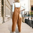 thumbnail image 4 of GILIGEGE Women Linen Overalls Jumpsuits Loose Fit Baggy Bib Rompers Casual Summer Outfits Trendy 2025​Women Long Pants Overalls Baggy Rompers Jumpsuits with Pockets Linen Overalls for Women Women's F, 4 of 6