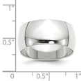 thumbnail image 7 of 14K White Gold 10mm Half Round Band Ring Size 12.5, 7 of 7