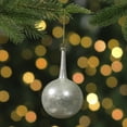 thumbnail image 2 of Northlight 5.5" Silver Glitter Teardrop Ball Glass Christmas Ornament, 2 of 5