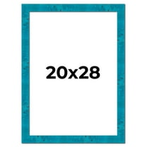 20x28 Frame Blue Teal Burl Wood Picture Frame | 1.75 Inch Moulding Width | Interior Frame Depth 0.5