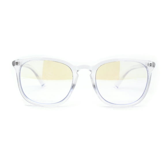 Hipster Classic Keyhole Plastic Horn Rim Blue Light Flitering Computer Glasses Clear