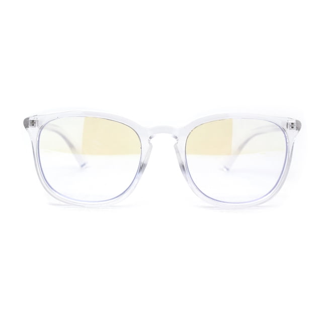 Hipster Classic Keyhole Plastic Horn Rim Blue Light Flitering Computer Glasses Clear