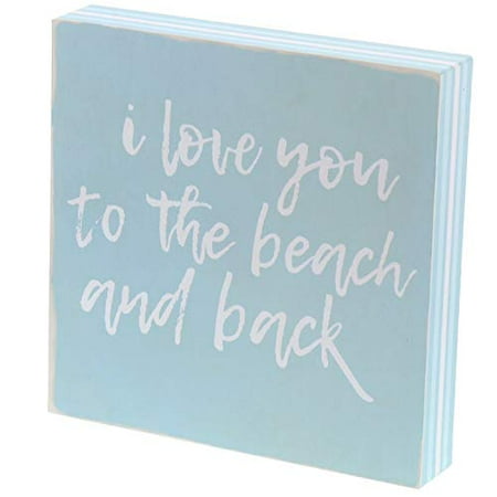 Beach House 4 Framed - Barnyard Designs I Love You to The Beach and Back Box Sign Decorative Wood Framed Plaque Beach House Home Decor 8