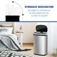 thumbnail image 3 of FDW 13Gal Silver Touchless Trash Can - Stainless Steel Auto Lid for Kitchen/Office, 3 of 8