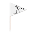 thumbnail image 1 of Curly Tail Cat Sle Sit Line Toothpick Triangle Cupcake Toppers Flag, 1 of 3