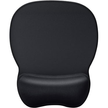Ergonomic Mouse Pad with Wrist Support Gel Mouse Pad with Wrist Rest, Comfortable Computer Mouse Pad for Laptop, Pain Relief Mousepad with Non-slip PU Base for Office & Home, Black
