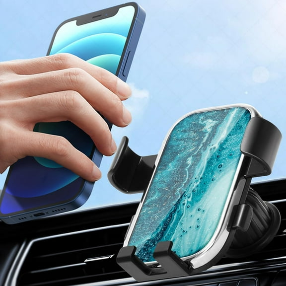 CACOCO-Phone Holders For Your Car Vent ， With Newest Metal Hook Clip， Car Phone Holder Cradle Fit For And All Smartphones (Blue Sea)