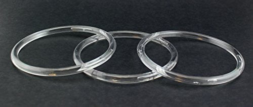 5 inch Clear Plastic Acrylic Craft Rings 5/16 inch Thick 12 Pieces