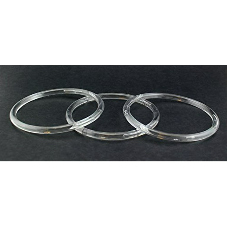 3 inch Clear Plastic Acrylic Rings 5/16 inch Thick 12 Pieces 