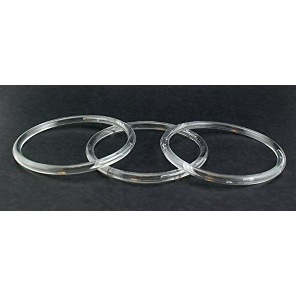 5 inch Clear Plastic Acrylic Craft Rings 5/16 inch Thick 12 Pieces