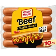 Oscar Mayer Classic Uncured Beef Franks Hot Dogs, 10 ct Pack