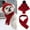 A, variant on Cozy Winter Pet Hat and Scarf Set Knitted Ear Warmer with Ear Holes for Small Dogs and Cats Daily Cold Weather Outdoor Wear
