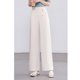 thumbnail image 3 of Pantalones de Pierna Ancha Casuales para Mujer, Blancos, 3 of 5