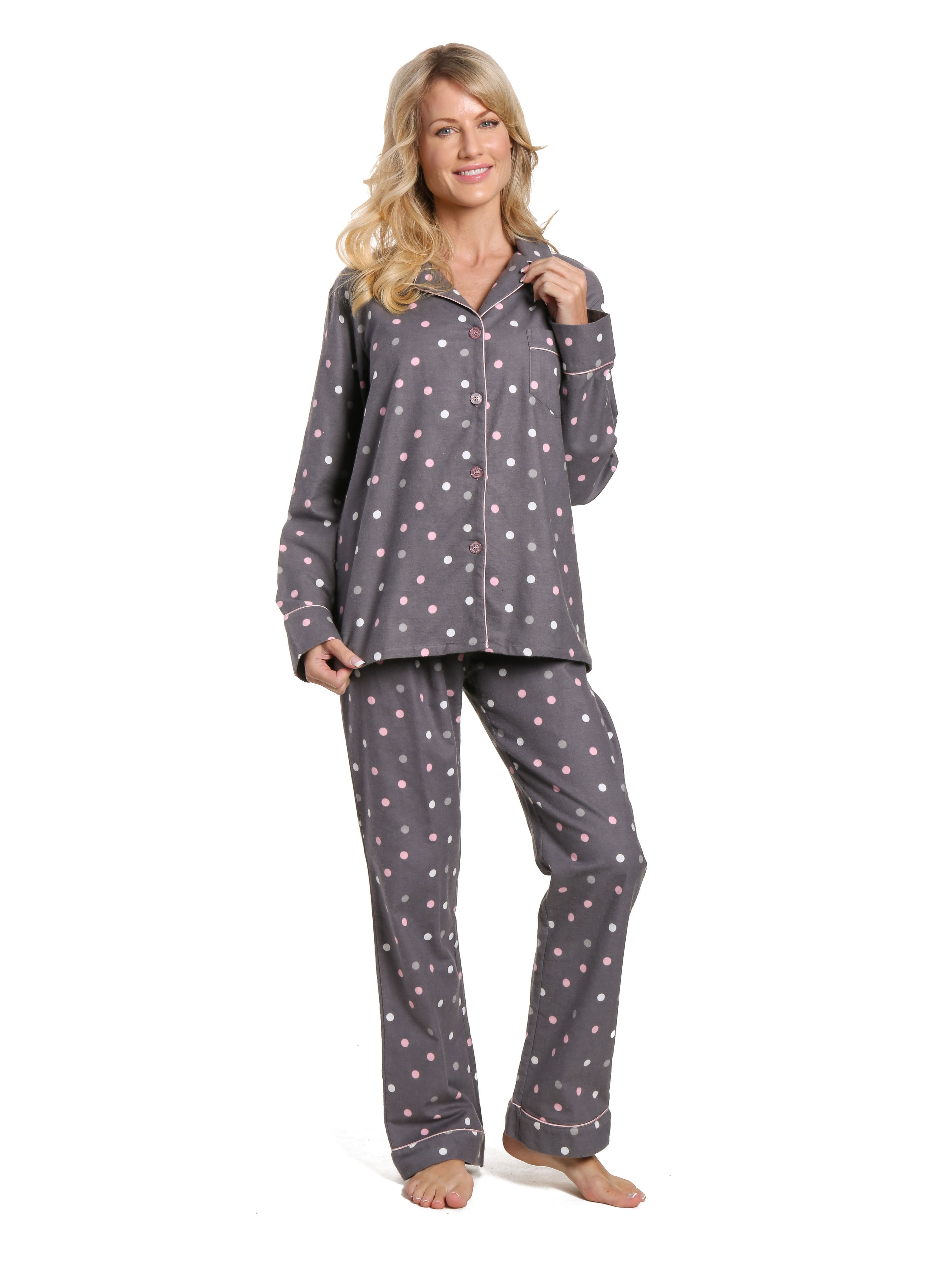 Noble Mount Women S Cotton Flannel Pajama Set Polka My Xxx Hot Girl 