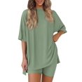 thumbnail image 1 of Conjunto Coordinado PRETTYGARDEN de 2 Piezas para Estar en Casa Verde Frijol Talla L, 1 of 5
