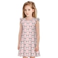 thumbnail image 1 of Balery Cute Rabbit Camisón de princesa para niñas, pijama de algodón con mangas abullonadas, suave y bonito.-XX-Large, 1 of 6