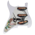 thumbnail image 3 of Musiclily Basic Pre-wired Loaded Standard ST-SSS Pickguard with Ceramic Magnet Dual Hot Rail Pickups Set for Strat Style Electric Guitar, 4Ply White Pearl, 3 of 5