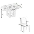 thumbnail image 2 of Harper & Bright Designs Farmhouse Extendable Round Dining Table Set for 4, 5 Pieces Kitchen Table Set with Removable Leaf and 4 Upholstered Chairs for Small Places, Beige, Espresso, 2 of 16
