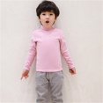 thumbnail image 4 of NOKIO Toddler Baby Girl Boys Basic Solid Color Turtleneck T-Shirt Kid Cotton Long Sleeve Pullover Blouse Top Toddler Girl Boys Solid Color Long Sleeve High Neck Top, 4 of 4