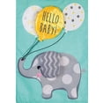 thumbnail image 1 of Evergreen Linen Garden Flag - Hello Baby Elephant, 1 of 1