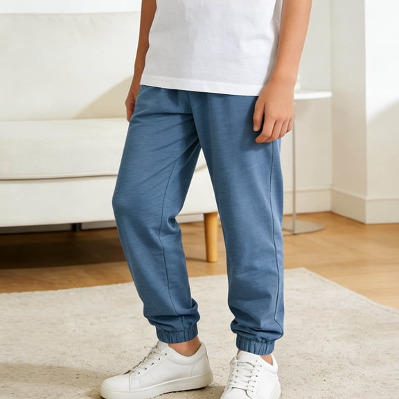 Gymvis solid color Pants for Kids loose fit ankle length mosquito proof breathable Kids thin Pants