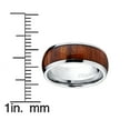 thumbnail image 5 of Metal Masters Mens Titanium Ring Wedding Band Engagement Ring Wood Inlay 8mm Comfort-Fit, 5 of 7