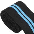 thumbnail image 3 of Genouillère de sport réglable à compression pour l'entraînement des jambes en haltérophilie (noir et bleu), 3 of 4