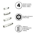 thumbnail image 4 of Bar Pins Brooch Clasp Pin Backs Safety Pin 100 Pieces Silver for Name Tags, Badges 1.5 Inch (38mm), 4 of 7
