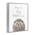 thumbnail image 2 of Stupell Industries Cottage Dream Big Little One Adorable Inspirational Hedgehog Gray Framed Giclee Art, 11 x 14, by Leah Straatsma, 2 of 7